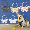 Customizable Dog Collar Tags Butterfly Pendant for Dogs Medal with Engraving Name Personalized Number Kitten Puppy Accessories L230620