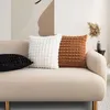 Cushion/Decorative New Solid Big Plaids Plush Cushion Cover Fashion Corn Stripes s Case Sofa Chair Modern Simple Decor s No Core