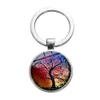 Keychains Lanyards Tree of Life Keychain Hearts Art Picture Handgjorda Glass Key Chain Romantic Gift Charm Purse Bag Accessories Drop DH9BV