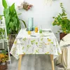테이블 천을 과일 녹색 집 부엌 방수 식탁성 목회 인쇄 웨딩 장식 직사각형 커피 테이블 천을 태워 R230727
