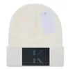 Chapéus de tricô unissex outono C letra K bonés feminino inverno masculino gorro grosso chapéu de lã moderno