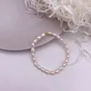 Charm Bracelets Minar INS Fashion Genuine Freshwater Pearl Beaded For Women Pearls Strand Elastic Bracelet Office Career Jewelry