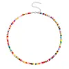 Hanger Kettingen SFN5 Bohemen Handgemaakte Regenboog Rocailles Eenvoudige Choker Ketting 230727