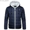 Men's Down Parkas Mens Down Parkas Autumn Winter Hooded Cotton Clothes Solid US Size Nonstop Zipper Up Coat Jackets for 2201006 Z230727