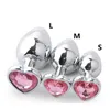 Zabawki anal tyłek wtyczka seksu Anal Sexy Mini Heart kształt metalowe seksowne zabawki ze stali nierdzewnej dla kobiet dorosłych mężczyzn buttplug ze stali nierdzewnej wtyczka analna 230727