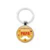 Portachiavi Cordini Super Papa Portachiavi Uomo Per Festa Del Papà Regalo Miglior Papà Design Creativo Portachiavi Cabochon In Vetro Fatto A Mano Sierm Pla Dhbrm