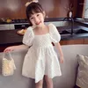Fille robes filles robe été 2023 enfants Style coréen à la mode princesse Internet célébrité manches bouffantes petite jupe