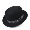 Berets 2023 MĘŻCZYZNA KOMENTACJA wieprzowina czapka trilby impreza dla Lady Dad Wool Fedora