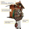 Zegary ścienne 1PC Drewniana kukułka ręcznie robiony tradycyjny dom do dekoracji