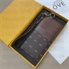 Fashion Cases For iPhone 15 14 13 Pro Samsung S23 S22 Note 20 case Card Holders woman mini wallet Designer pure color genuine leather print luxury Black wallet with box