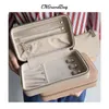 Cosmetic Bags Cases Custom Name Pebble Leather Medium Travel Jewelry Box Foil Embossed Jewelry Storage Box Jewelry Bag Stud Necklace Storage 230726