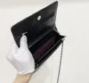 Vendita di moda Portafogli a catena da donna classici mini formato Borsa di lusso in pelle di pecora di alta qualità Borsa con fibbia in oro e argento Portamonete223f