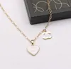 Designer Brand Letter Pendant Necklaces Chain Retro Famous 18K Gold Plated Geometry Crystal Pearl Rhinestone Sweater Necklace Women Party Jewelry Accessories