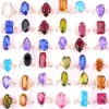 Wedding Rings QianBei Wholesale 20PCS Mix Style Colorful Resin Rings Fashion Jewellry For Women 230726