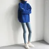 Vrouwen Truien Blauw Oversized Coltrui Rode Truien Gebreide Top Voor Vrouwen Winter Herfst 2023 Dikke Zachte Meisje Baggy