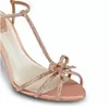 Caterina Stiletto Heel Sandals for Womens Luxury Designer RC Rhinestone Bow Backle Shoesトップ品質9.5cm高さの大きなサイズのサンダル35-43