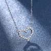Designer Brand S925 Collier de diamant Mosang Silver Mosang Womens Tiffays bijoux petit et luxe Love Stone Pendant Collar Collar