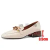 Scarpe eleganti Catena di metallo Mocassini casual Scarpe Donna Oxford Luxury 2023 Spring Fashion Designer Pu Scarpe in pelle Mocassino Office Donna Flats J230727