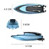 ElectricRC Boats Mini RC Boats High Speed Electronic Remote Control Racing Ship with Led Light Children Competition Water Toys for Kids Gifts 230726