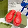 Designer sandaler storlek 35-46 män kvinnor varma sommarskor lyx varumärke chunky klack hög kvalitet halv casual skor andas halv tofflor 8 stilar svartblå röd grön
