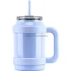 Mugs 50Oz Stainless Steel Quencher Tumbler Vacuum Keep And Cold Mug With Handle St I0712 Drop Delivery Home Garden Kitchen Dining Bar Dhkx4