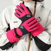 Skidhandskar Wate Repellent Skiing Gloves Women 10 Fingers Touch Screen Winter Warm Windproect Ski Snowboard Running Cykelhandskar HKD230727