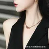 Brand de créateur Tiffays Hardwear Collier Series Shen Xiulian même style Horseshoe Buckle Rose Golden Light Gold Lock Bone Chain
