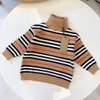 Pull enfants vêtements de marque enfant pull bébé pull cardigan mode BURBE garçon fille unisexe automne hiver sweats garder au chaud lettre P