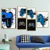 Canvas Paintings Gaming Room Gamepad Abstract Posters and Prints Wall Art Pictures Gamer Gift for Boys Children Room Decor w06