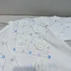 Maglia da donna Tees Highend Tridimensionale Gancio fatto a mano Fiore Perline Paillettes Maglione sottile 2023 Primavera Autunno Cardigan lavorato a maglia Coreano 230727