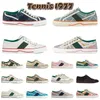 Tennis 1977 ontwerpers sneakers casual canvas schoenen luxe ontwerpers damesschoen Italië groen en rode webstreep rubber zool stretch katoen lage top heren sneakers 36-44