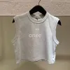 Kadın pamuk tişört tasarımcısı moda yeleği wa yaz gündelik üst alfabe baskı seksi tank basit gömlek