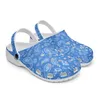 Diy aangepaste schoenen pantoffels heren dames blauw cool patroon sneakers trainers 36-48
