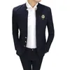 Costumes pour hommes Blazers Classique Hommes Costumes à carreaux Taille S-3XL Slim Fit Blazer Veste et pantalon / Noir / Marine Homme Vêtements de mariage de haute qualité 230727