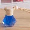 Wooden Car Perfume Empty Bottle Aromatherapy Essential Oil Bottle Hanging Air Freshener Diffuser i0727