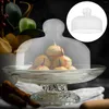 Servis uppsättningar Glass Cake Cover Round Dome Holder Clear Lid Showcase Acrylic