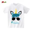 Famiglia Corrispondenza Abiti Estate Mamma e Figlia Felpa Divertente Unicorno T shirt Madre T Shirt Mamma Me Vestiti 230726