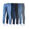Mens Skinny Jeans 2020 Super Skinny Jeans Men Non Ripped Stretch Denim Pants Elastic Midje Big Size European Long Trousers1263n