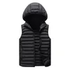 Men's Vests Mens Winter Sleeveless Jacket Men Down Vest Warm Thick Hooded Coats Male Cottonpadded Work Waistcoat Gilet Homme 6xl