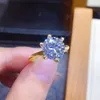 Bröllopsringar 3CT Diamond Ring Solitaire Woman Silver 925 Gul guld engagemang 2CT med certifikat 230726