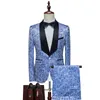 Mäns kostymer Blazers Business Jacquard Suit 2 Piece Stor storlek 6xl-S Gentleman Wedding Banket Party Prom Dress Men Blazers Jacket and Pants 230727