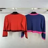 23 FW Women Sweaters Knits Designer Tops Knit Letter Buttons Cardigan Runway Brand Designer Crop Top Cashmere Shirt High End Elasticity Multicolor Outwear Knitwear