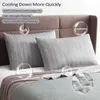 Cushion/Decorative Cooling case Solid Pure Color Satin Breathable Bedding s Case Ultra case For Children 2 Pcs R230727