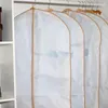 Storage Bags Clothes Hanging Cover Dustproof Bag With Hook Design 6Pcs Cloth For Long Dresses Suit Coat Closet