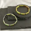 Bangle ALTERA Fashion Green Yellow Beads Babalawo Bracelet Orula Pulsera No Fade Stainless Steel Jewelry for Men and Women Gift Amulet 230726