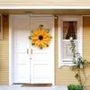 Fleurs décoratives fleur abeille porte couronne printemps été pendentif rustique tournesol ornement pour la maison fête Festival