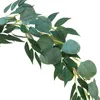 Dekoracyjne kwiaty wieńce Huadodo 3pack 6 5 stóp sztuczny srebrny dolar eukaliptus liście girlandy z wierzbą winorośl zieleń F300Q