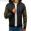 Parkas masculinas Down Roupas chinesas masculinas para homens Casaco de inverno casual moda camuflagem homem jaqueta quente com capuz Parka tamanho grande S-3XL Z230727