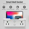 Smart Power Plugs Us Smart Power Strip WiFi La prise WiFi fonctionne avec Alexa Home Mur Type Tuya Socket Sous-contrôle Intelligent Momening Portable HKD230727