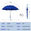 Fajny parasol z cechami LED 8 żebra przezroczysty z uchwytem266k